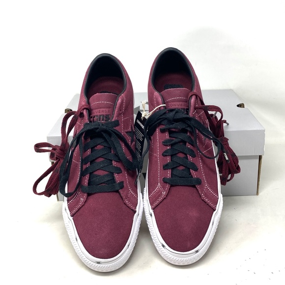 Converse One Star Pro OX Shoes Low Men's Sneakers Skate Suede Bordeaux A05091C - Picture 4 of 11